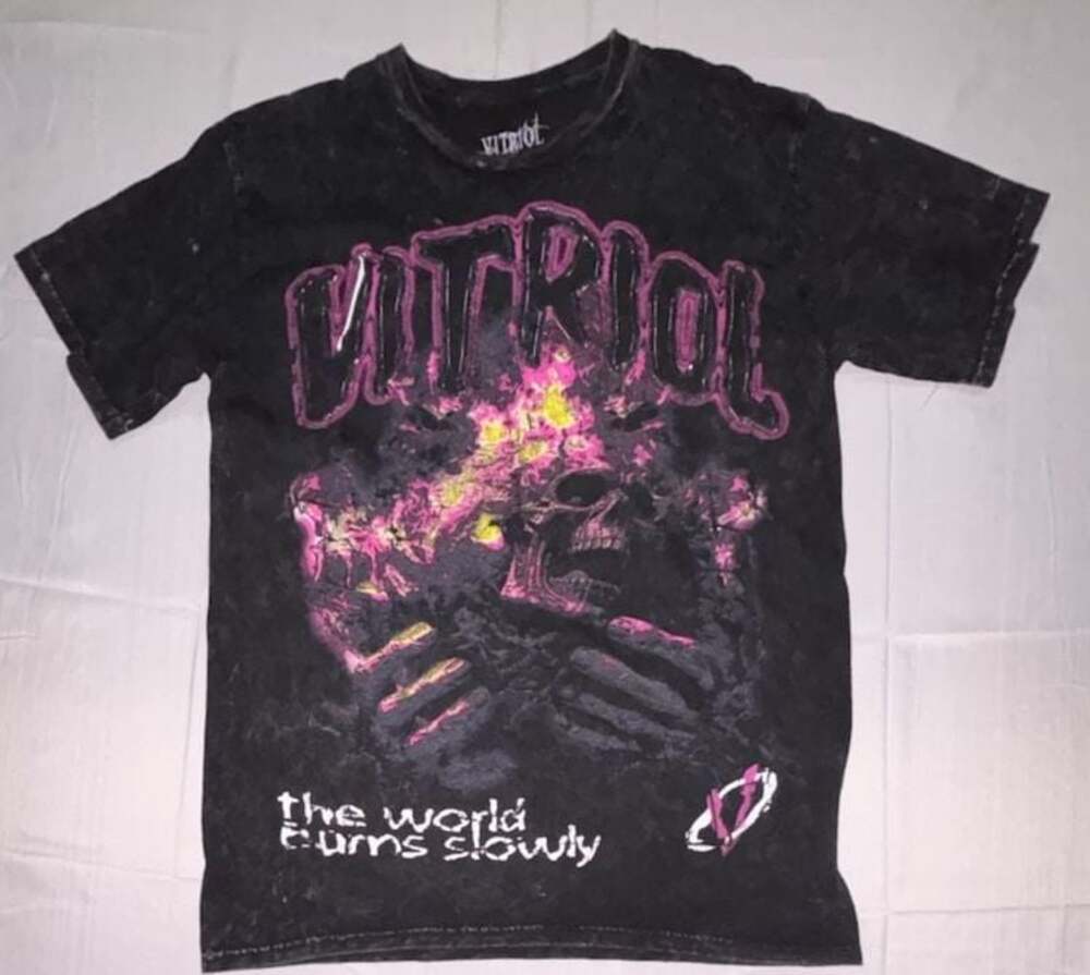 Vitriol Slow Burn Black Acid Wash T-Shirt